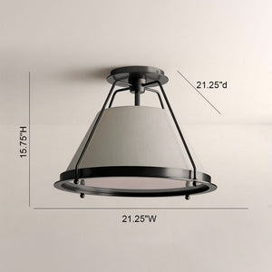 Sheirz Linen Flush Mount