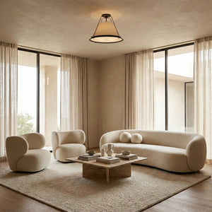 Sheirz Linen Flush Mount