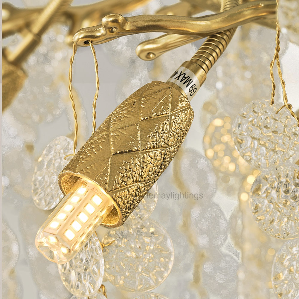 Shiro Noda Crystal Tree Branch Linear Chandelier 72