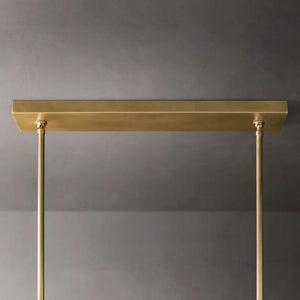 Sibole Glass Double Linear Chandelier 60"