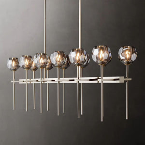 Sibole Glass Double Linear Chandelier 60"