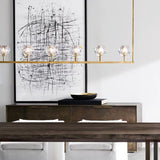 Sibole Glass Linear Chandelier 48"