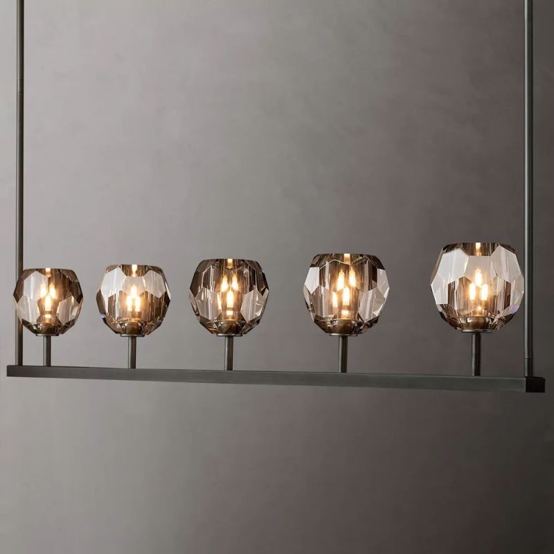 Sibole Glass Linear Chandelier 48"