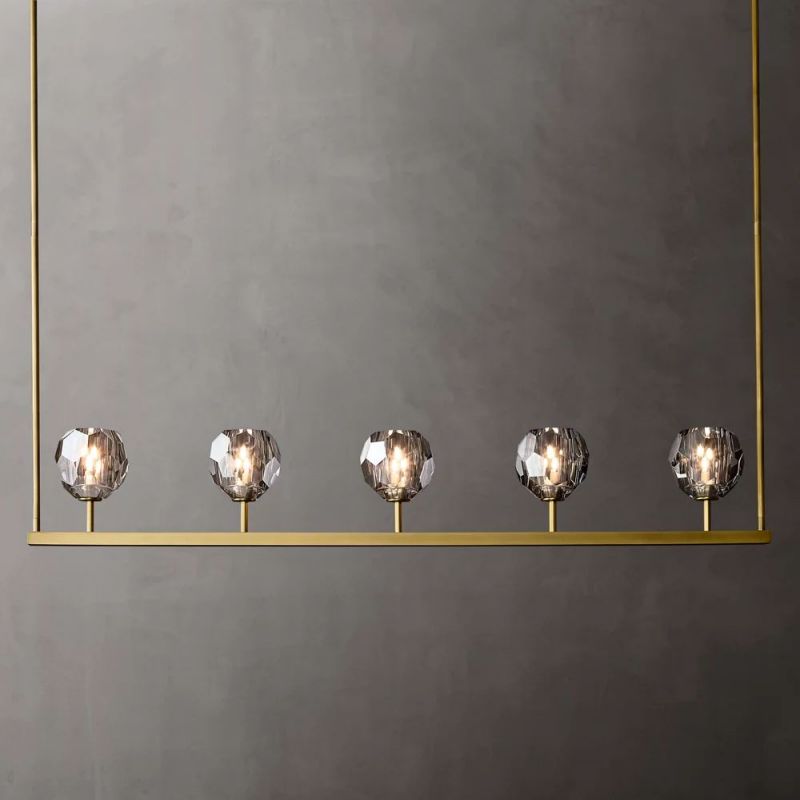 Sibole Glass Linear Chandelier 48"