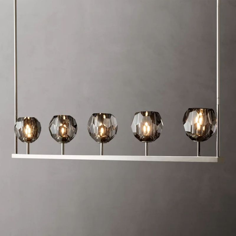 Sibole Glass Linear Chandelier 48"