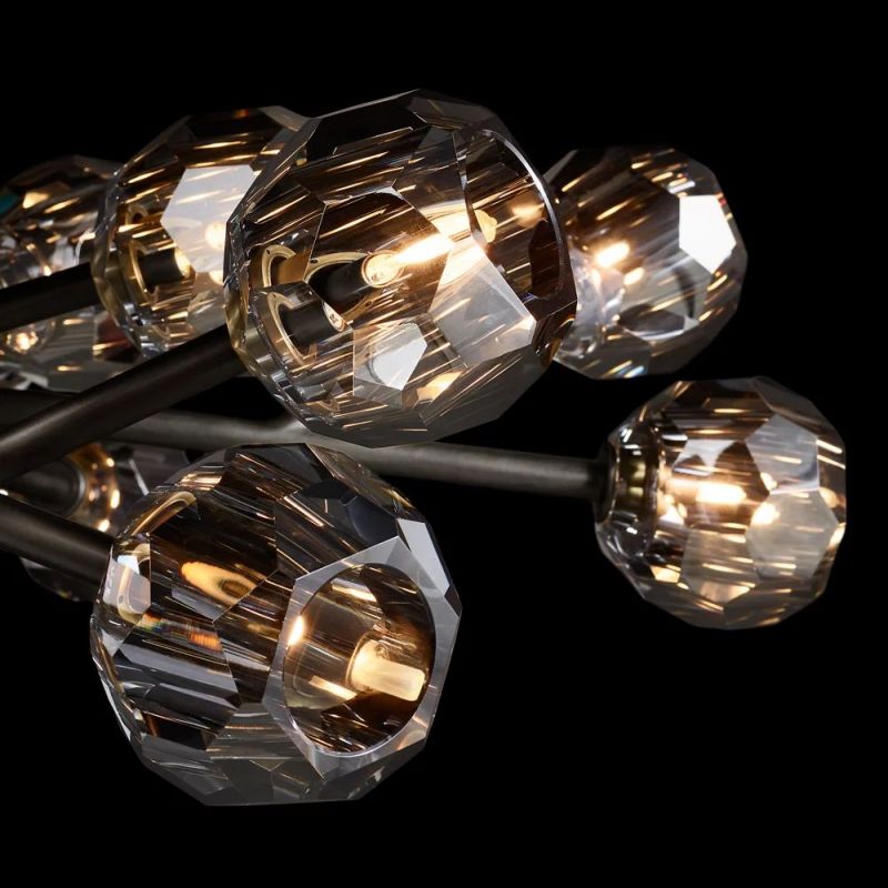 Sibole Glass Round Cluster Chandelier 40"