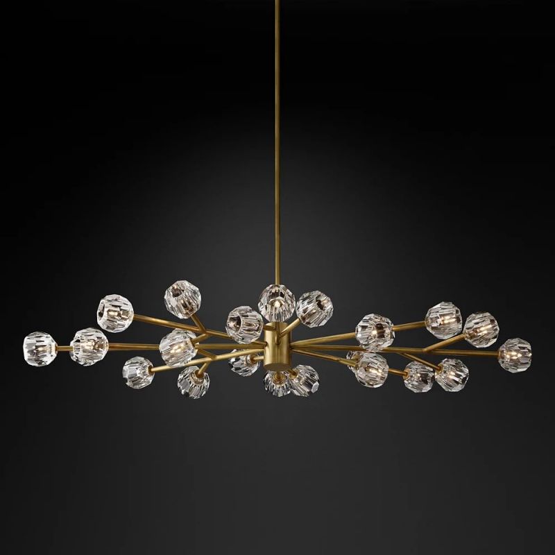 Sibole Glass Oval Chandelier 72"