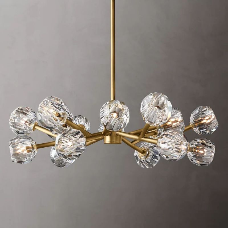 Sibole Glass Round Chandelier 36"
