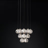 Sibole Glass Round Cluster Chandelier 19"