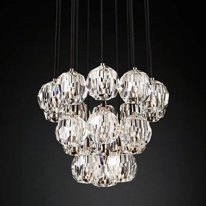 Sibole Glass Round Cluster Chandelier 19"