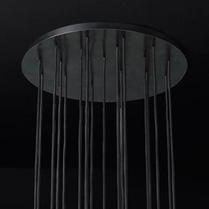 Sibole Glass Round Cluster Chandelier 24"