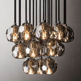 Sibole Glass Round Cluster Chandelier 19"