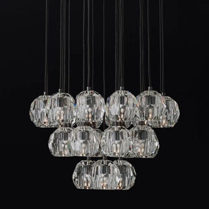 Sibole Glass Round Cluster Chandelier 24"