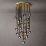 Sibole Glass Round Cluster Chandelier 30"