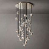 Sibole Glass Round Cluster Chandelier 30"