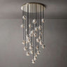 Sibole Glass Round Cluster Chandelier 30"