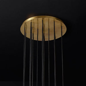 Sibole Glass Round Cluster Chandelier 19"