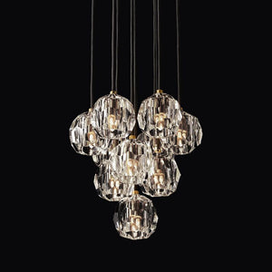 Sibole Glass Round Cluster Chandelier 14"