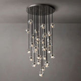 Sibole Glass Round Cluster Chandelier 30"