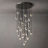 Sibole Glass Round Cluster Chandelier 30"