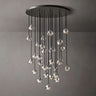 Sibole Glass Round Cluster Chandelier 40"