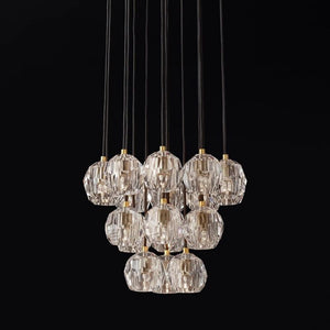 Sibole Glass Round Cluster Chandelier 19"