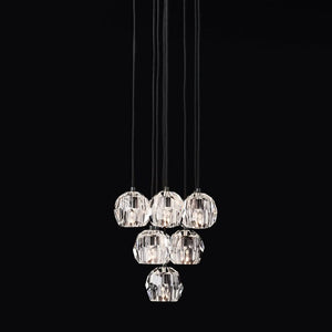 Sibole Glass Round Cluster Chandelier 14"