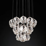 Sibole Glass Round Cluster Chandelier 19"