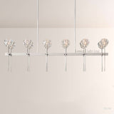 Sibole Glass Double Linear Chandelier 60"