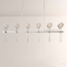 Sibole Glass Double Linear Chandelier 60"
