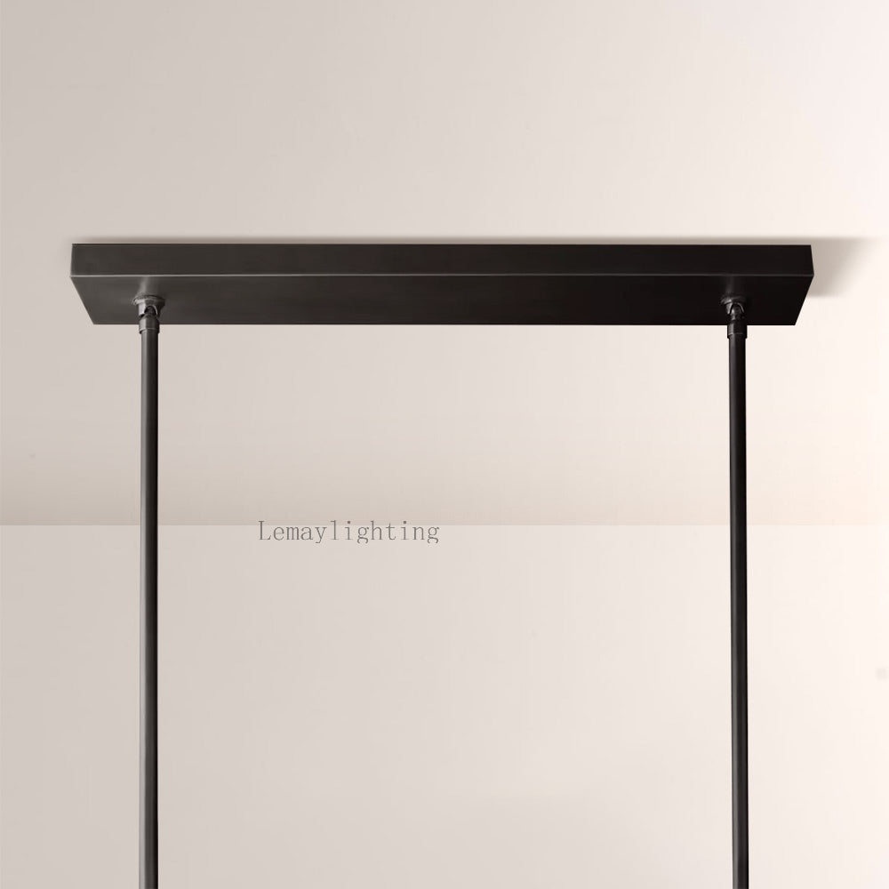 Sibole Glass Double Linear Chandelier 60"