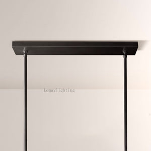 Sibole Glass Double Linear Chandelier 60"