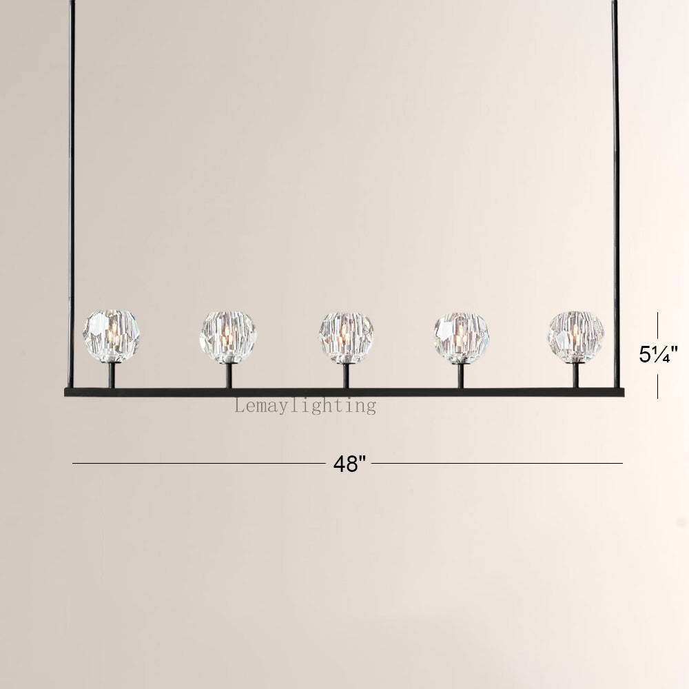 Sibole Glass Linear Chandelier 48"