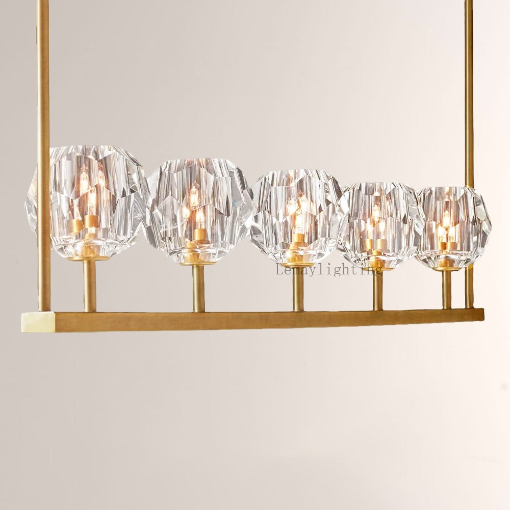 Sibole Glass Linear Chandelier 48"