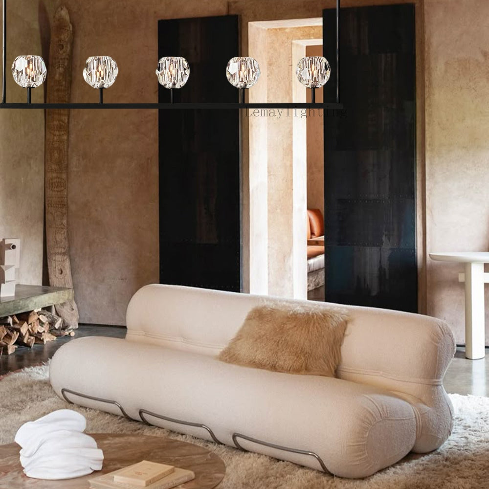 Sibole Glass Linear Chandelier 48"