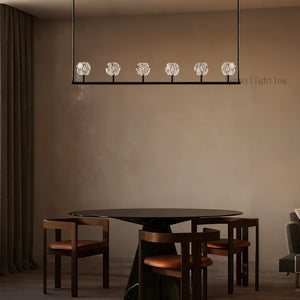 Sibole Glass Linear Chandelier 60"