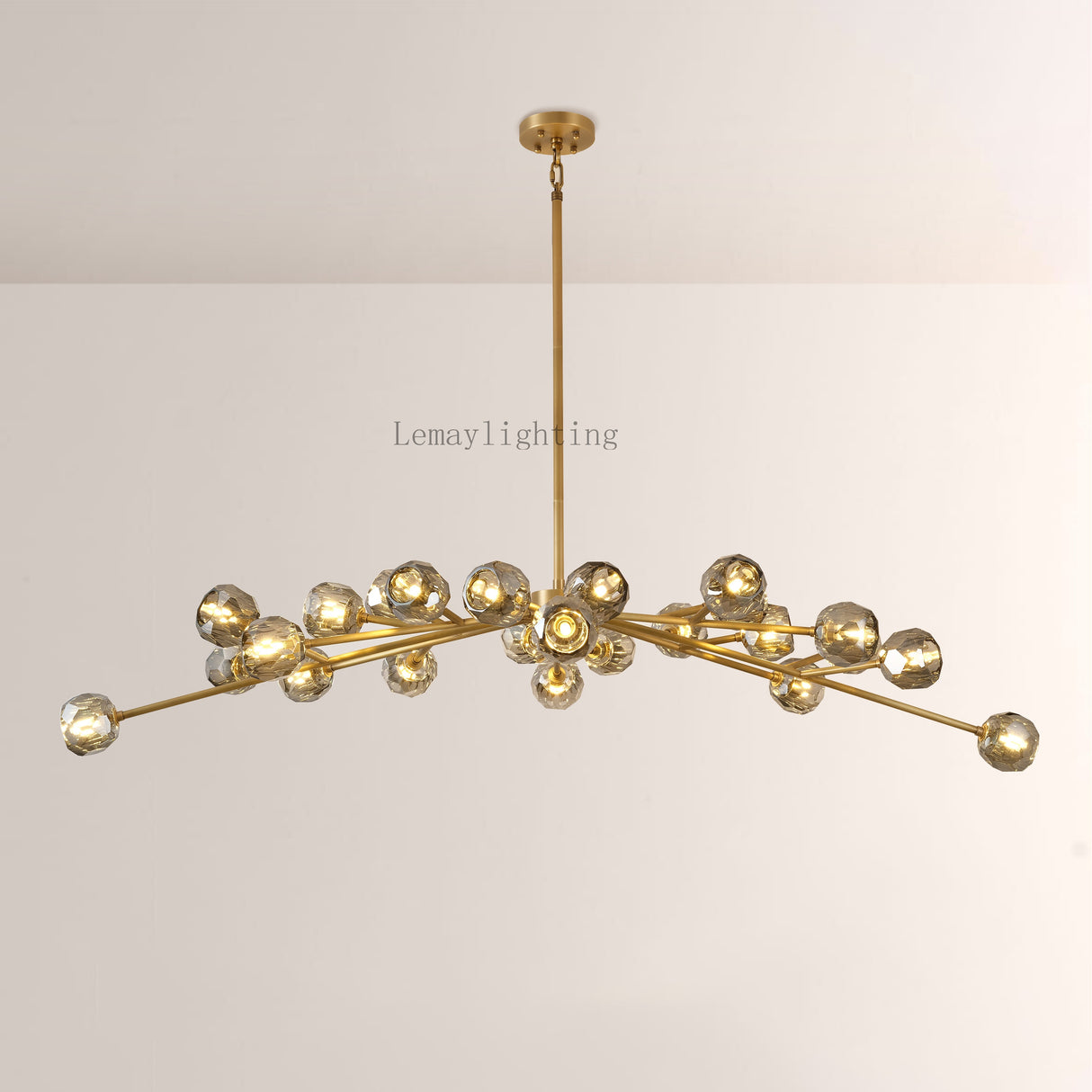 Sibole Glass Oval Chandelier 72"