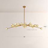 Sibole Glass Oval Chandelier 72"