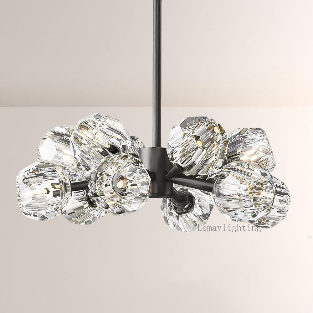 Sibole Glass Round Chandelier 24"