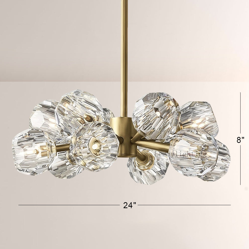 Sibole Glass Round Chandelier 24"