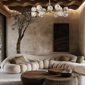 Sibole Glass Round Chandelier 36"