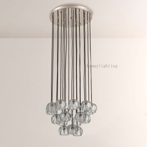 Sibole Glass Round Cluster Chandelier 19"