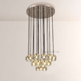 Sibole Glass Round Cluster Chandelier 24"