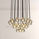 Sibole Glass Round Cluster Chandelier 24"
