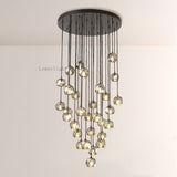 Sibole Glass Round Cluster Chandelier 30"