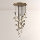 Sibole Glass Round Cluster Chandelier 30"