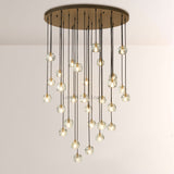 Sibole Glass Round Cluster Chandelier 40"