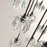 Sibole Glass Round Cluster Chandelier 40"
