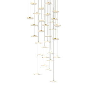 Small Acrylic Lotus Leaves LED Creative Modern Staircase Chandelier