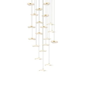Small Acrylic Lotus Leaves LED Creative Modern Staircase Chandelier